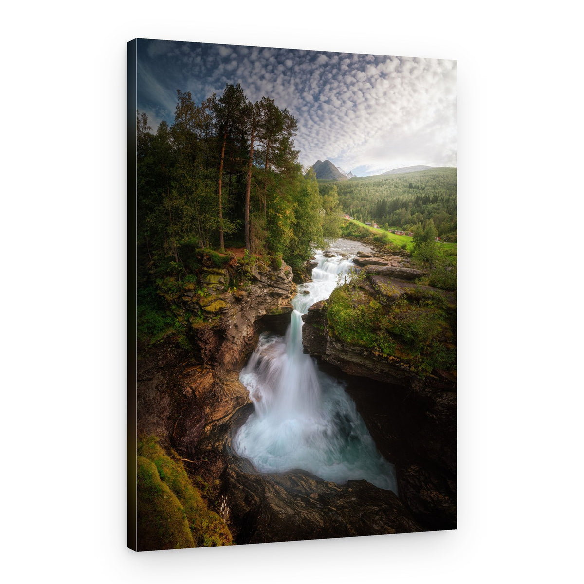 Wild Mountain Waterfall – Canvas Print
