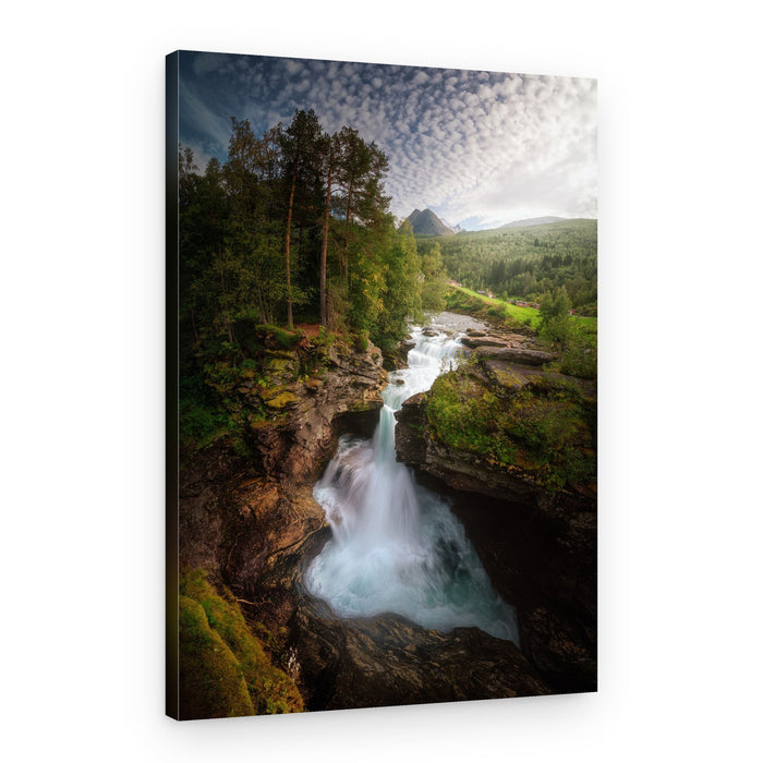 Wild Mountain Waterfall – Canvas Print