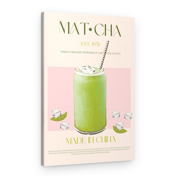 Matcha Iced Drink – Canvas Print