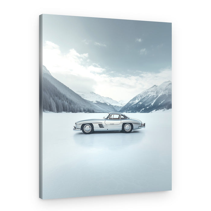Silver Coupe Winter Landscape – Canvas Print