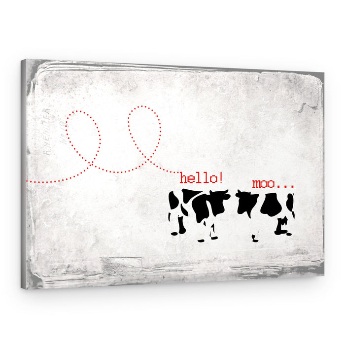 Hello Moo Cows – Canvas Print