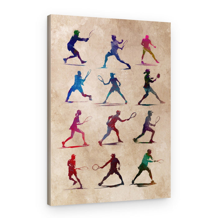 Colorful Tennis Players – Canvas Print