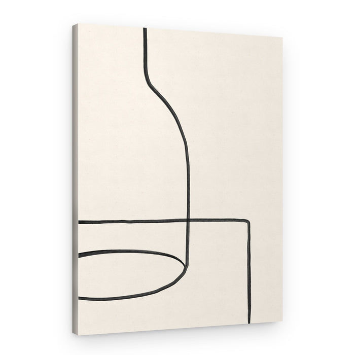 Minimal Bottle Glass Lines – Canvas Print
