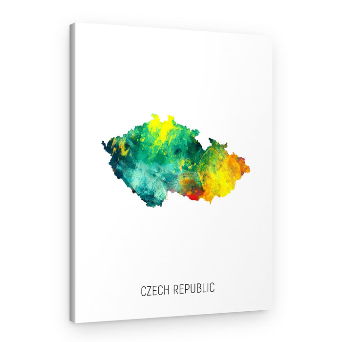 Vibrant Czech Republic Map – Canvas Print