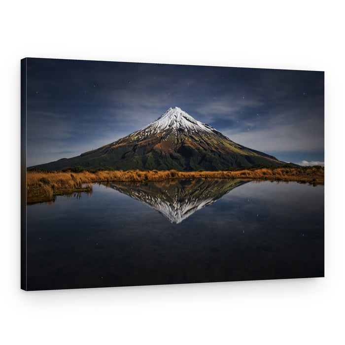 Starry Mountain Reflection – Canvas Print