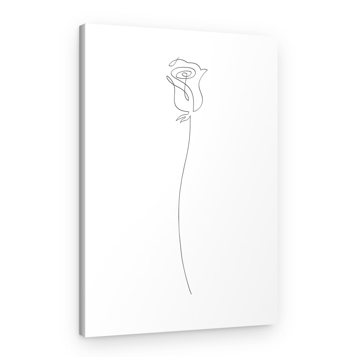 Elegant Rose Line Art – Canvas Print