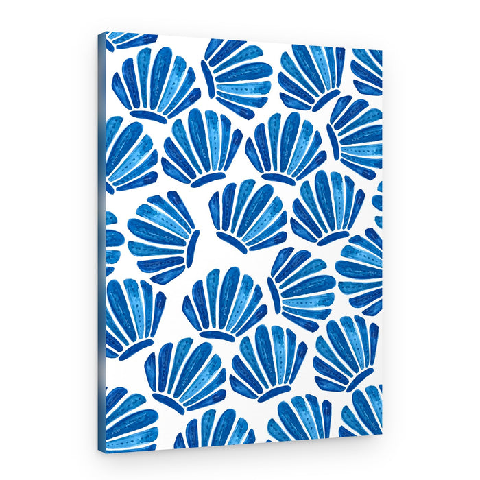 Watercolor Shells Pattern – Canvas Print