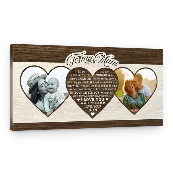 To My Mom Custom Photo Canvas Print