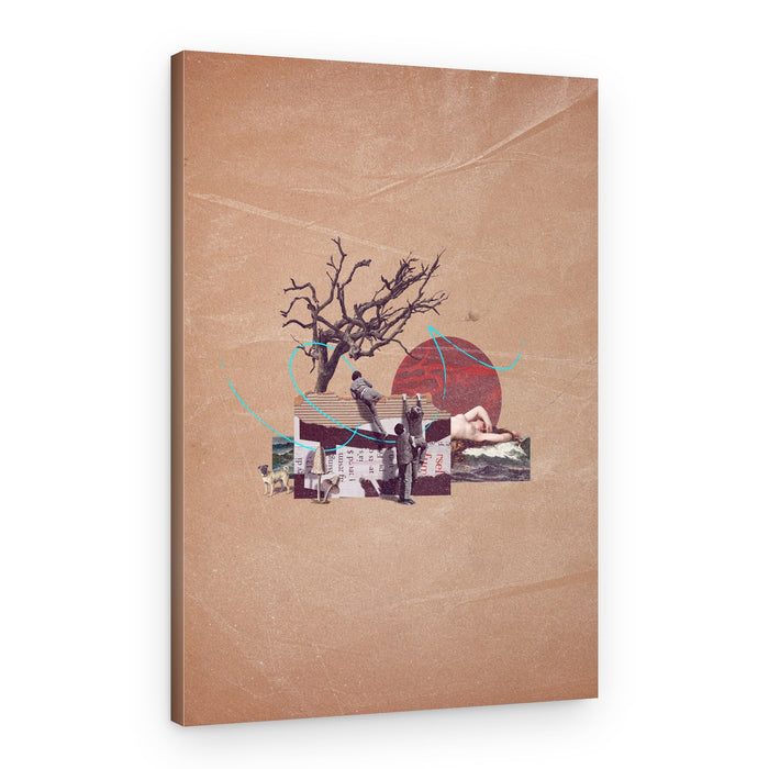 Surreal House Assemblage – Canvas Print
