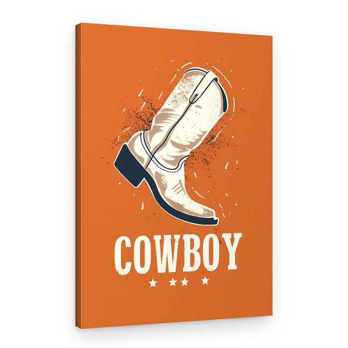 Wild West Cowboy Boot – Canvas Print