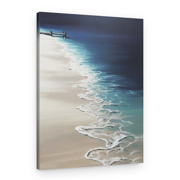 Beach Waves Bench – Canvas Print