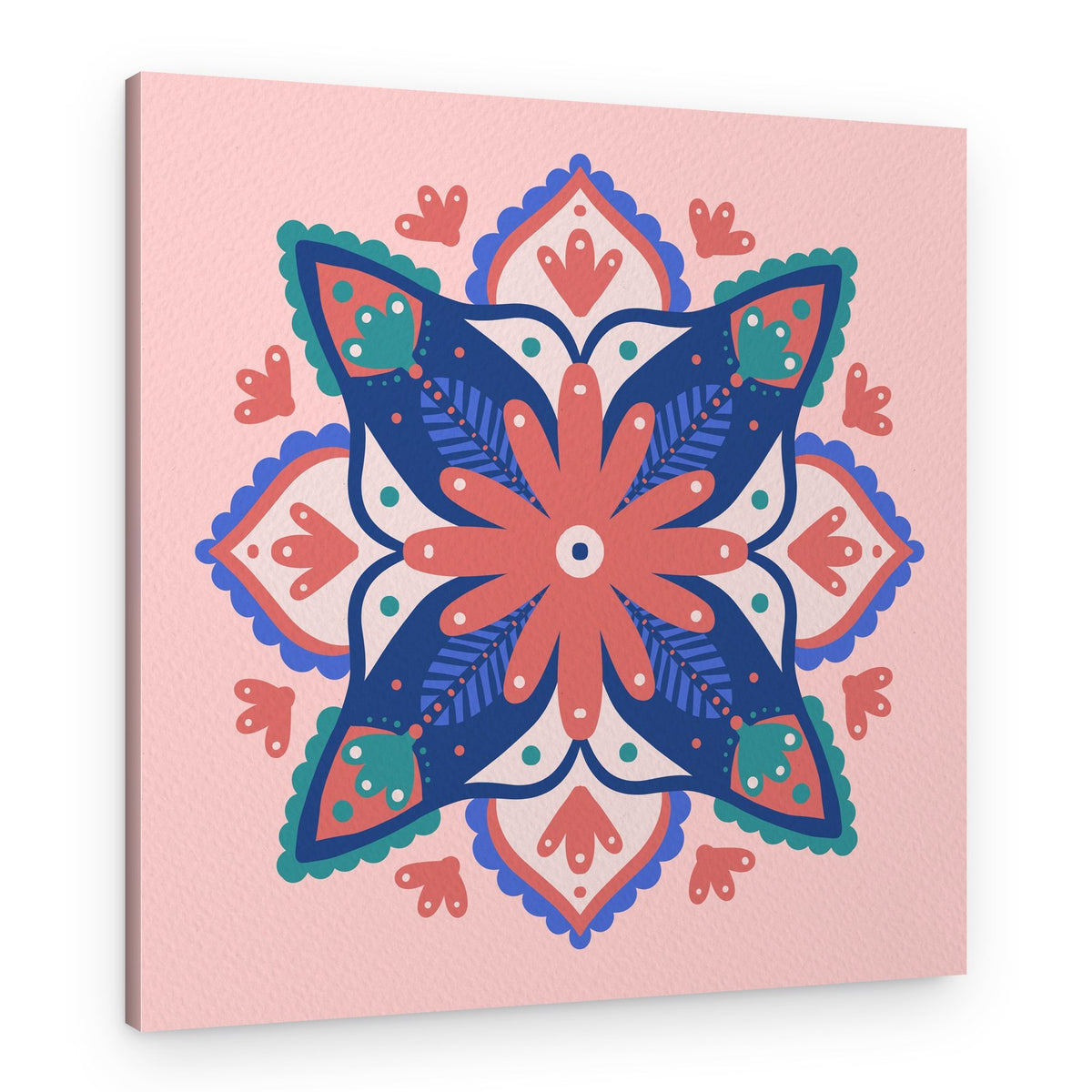 Bohemian Floral Mandala – Canvas Print