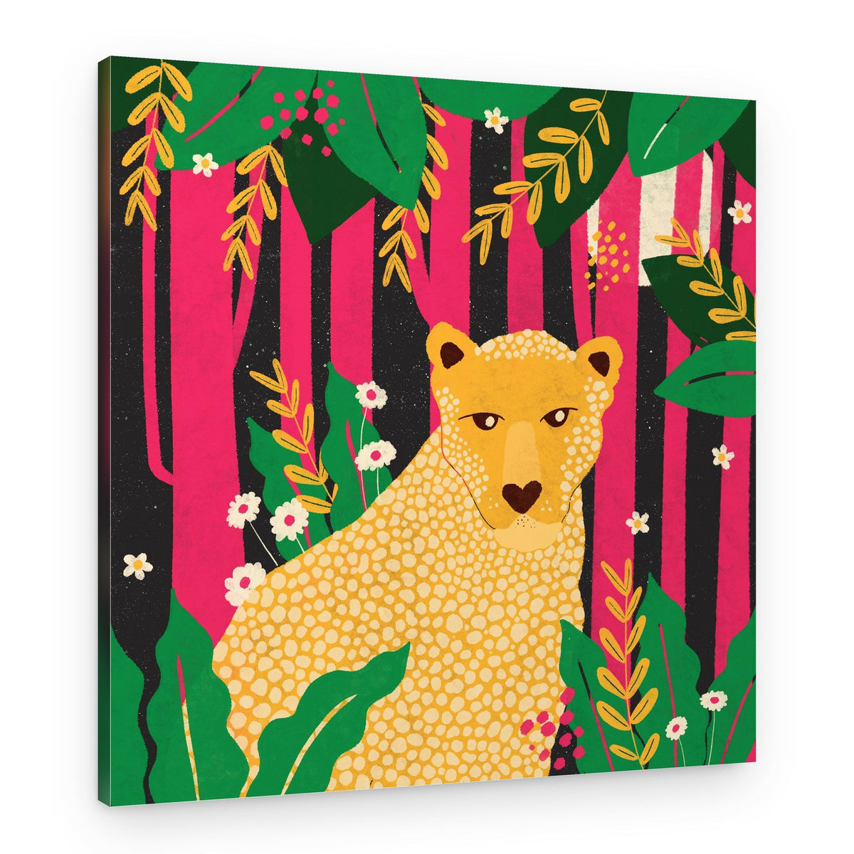 Pink Jungle Cheetah – Canvas Print