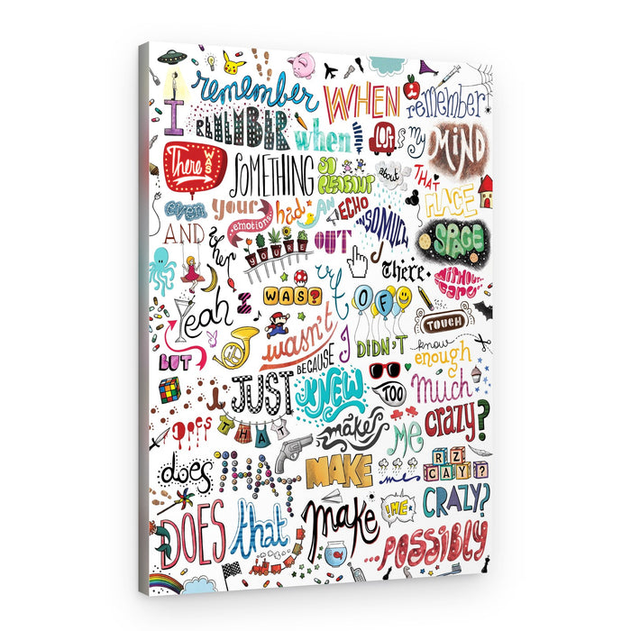 Whimsical Words and Thoughts – Canvas Print