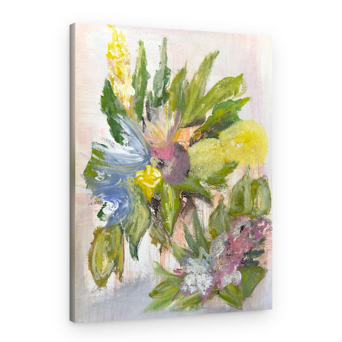 Abstract Spring Flroal Bouquet Painting – Canvas Print