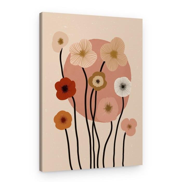 Boho Floral Sunset – Canvas Print