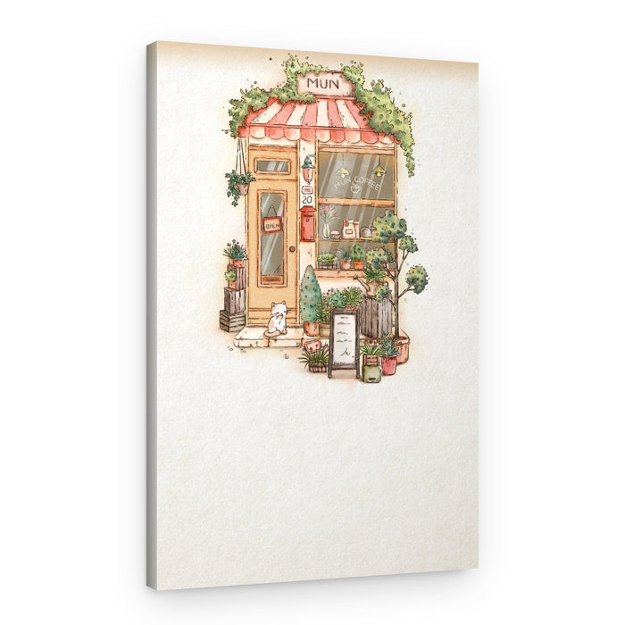 Whimsical Coffee Shop – Canvas Print