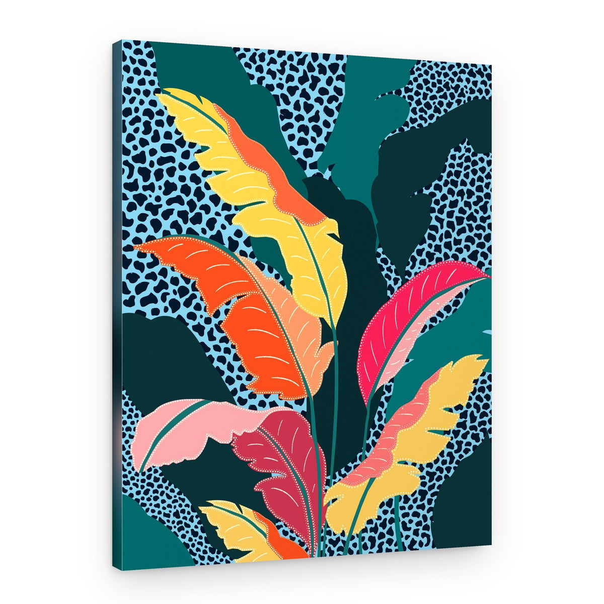 Vibrant Tropical Leaves – Canvas Print
