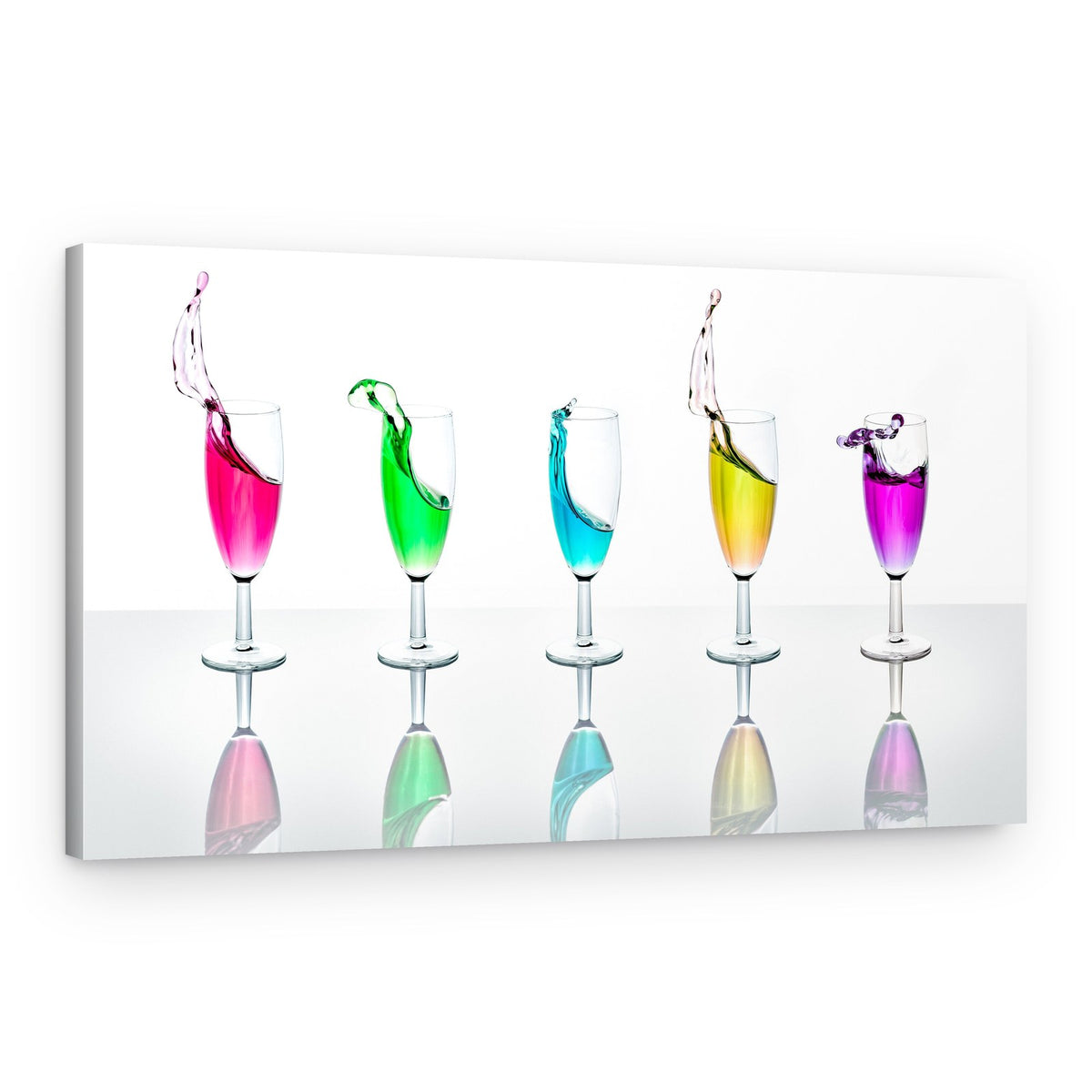 Vibrant Drink Splashes – Canvas Print