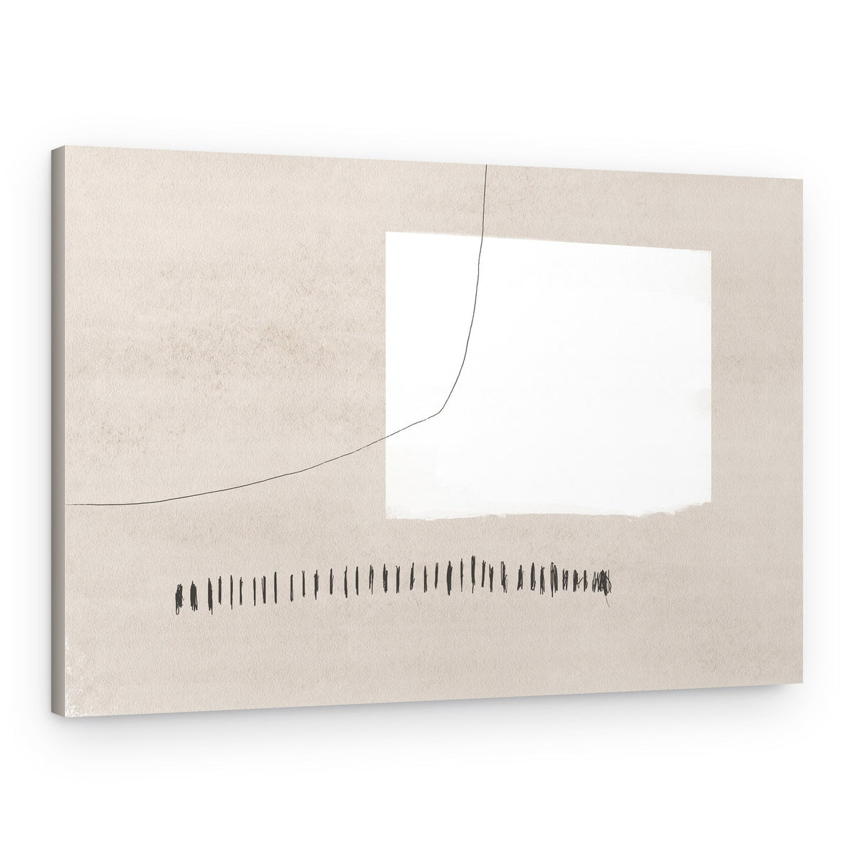 White Rectangle Contrasting – Canvas Print