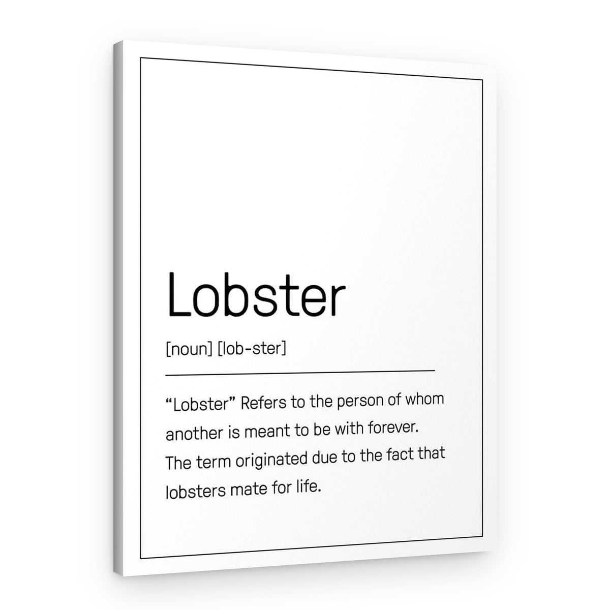 Lobster Definition Canvas Print – Canvas Print