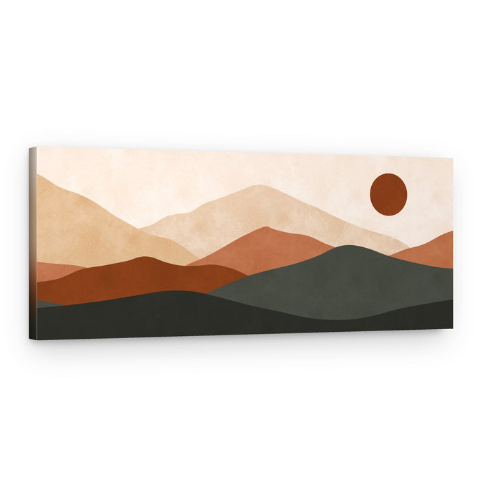 Minimalist Mountain Sunset – Canvas Print