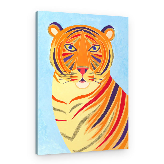 Vivid Tiger Gaze – Canvas Print