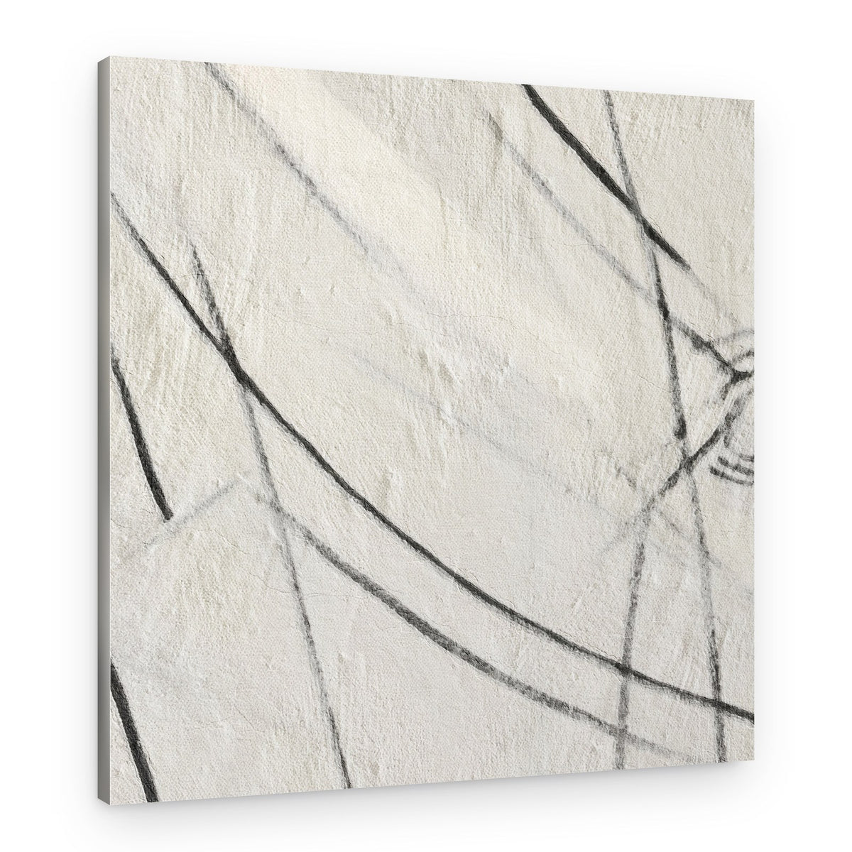 Abstract Black Lines – Canvas Print