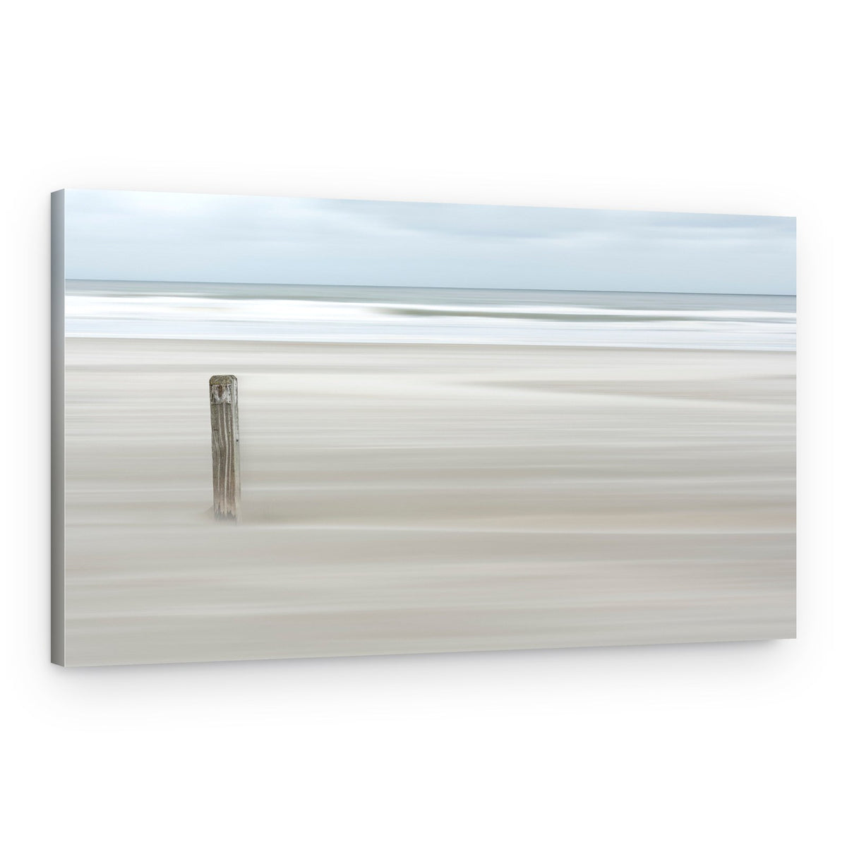 Serene Beach Post – Canvas Print