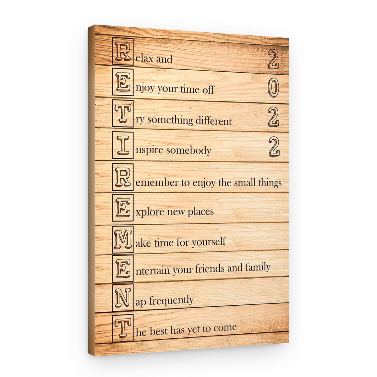 Retirement Acrostic Poem Canvas Sign – Canvas Print – 2022