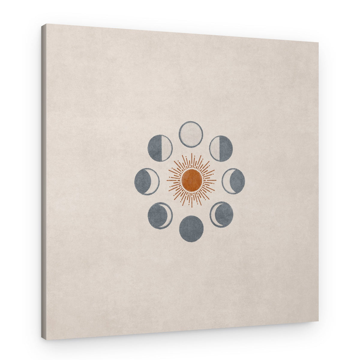 Lunar Phases Glow – Canvas Print