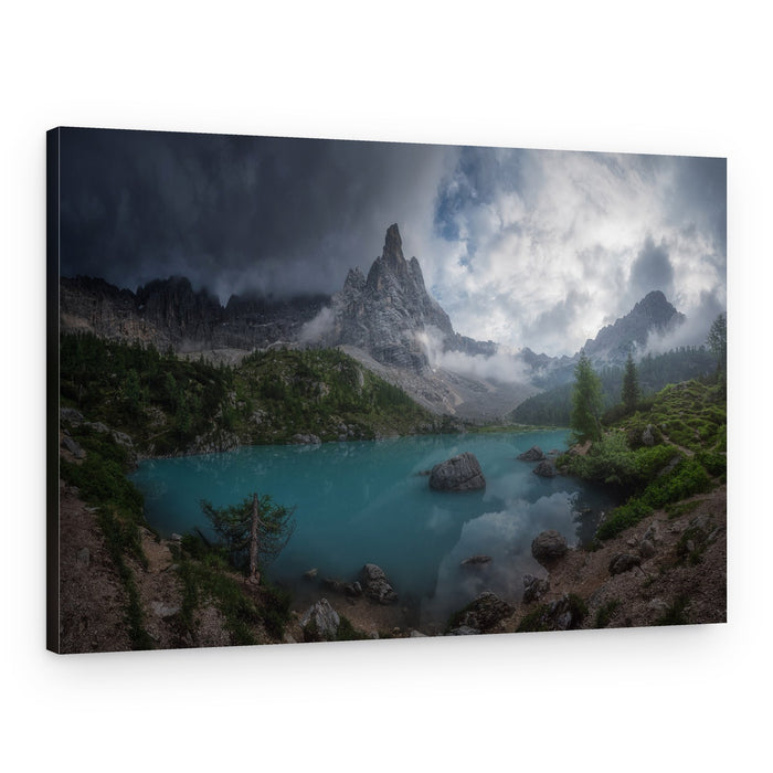 Dramatic Mountain Lake – Canvas Print