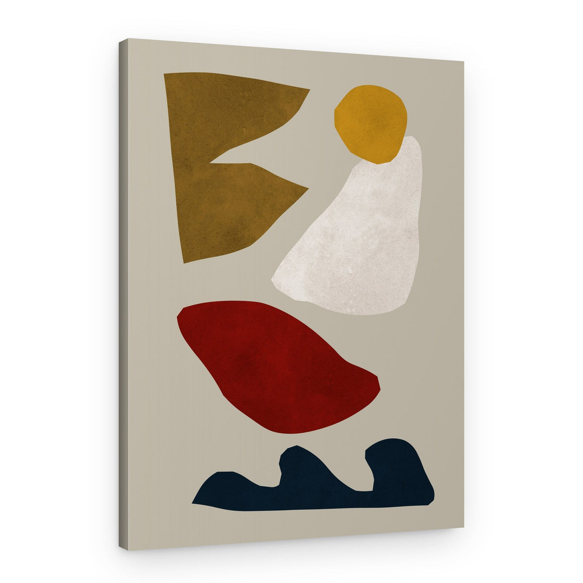 Earthy Abstract Shapes – Canvas Print