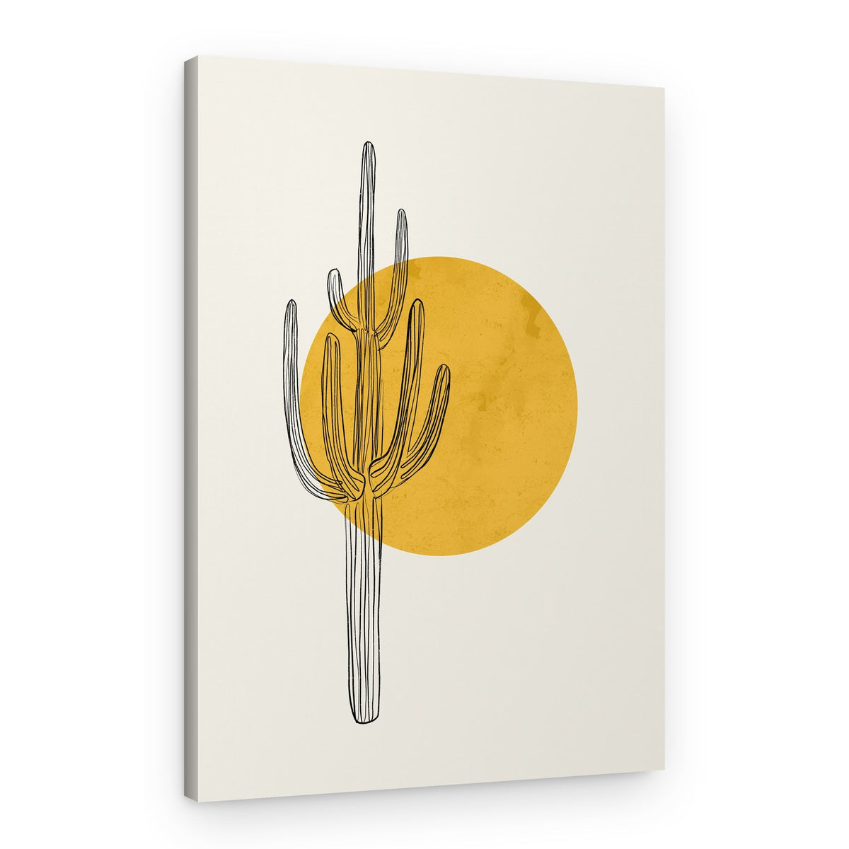 Golden Saguaro Sun – Canvas Print