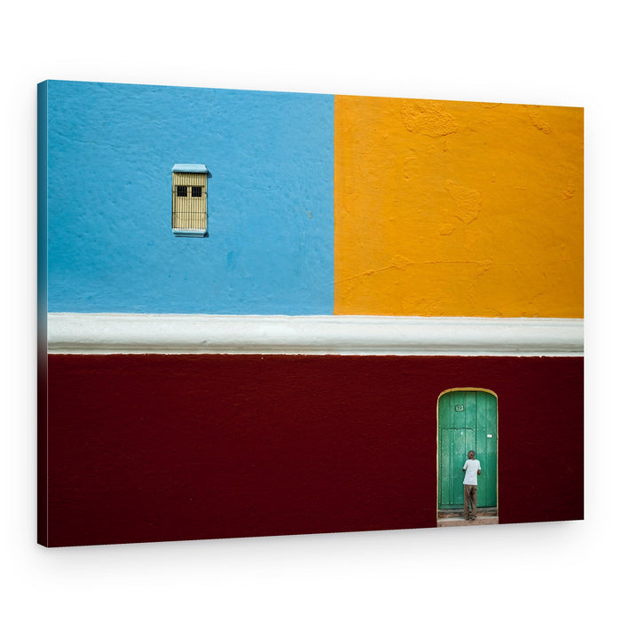 Man Against Colorful Walls – Canvas Print