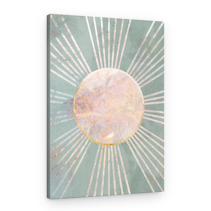 Golden Celestial Circle – Canvas Print