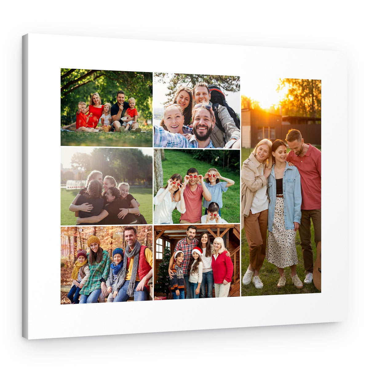 Symmetrical Seven Collage Custom Canvas Print – Canvas Print