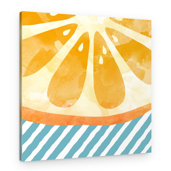 Vibrant Orange Stripes – Canvas Print