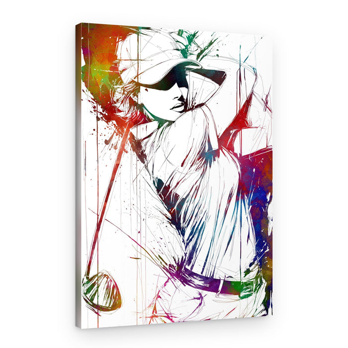 Colorful Golf Swing – Canvas Print