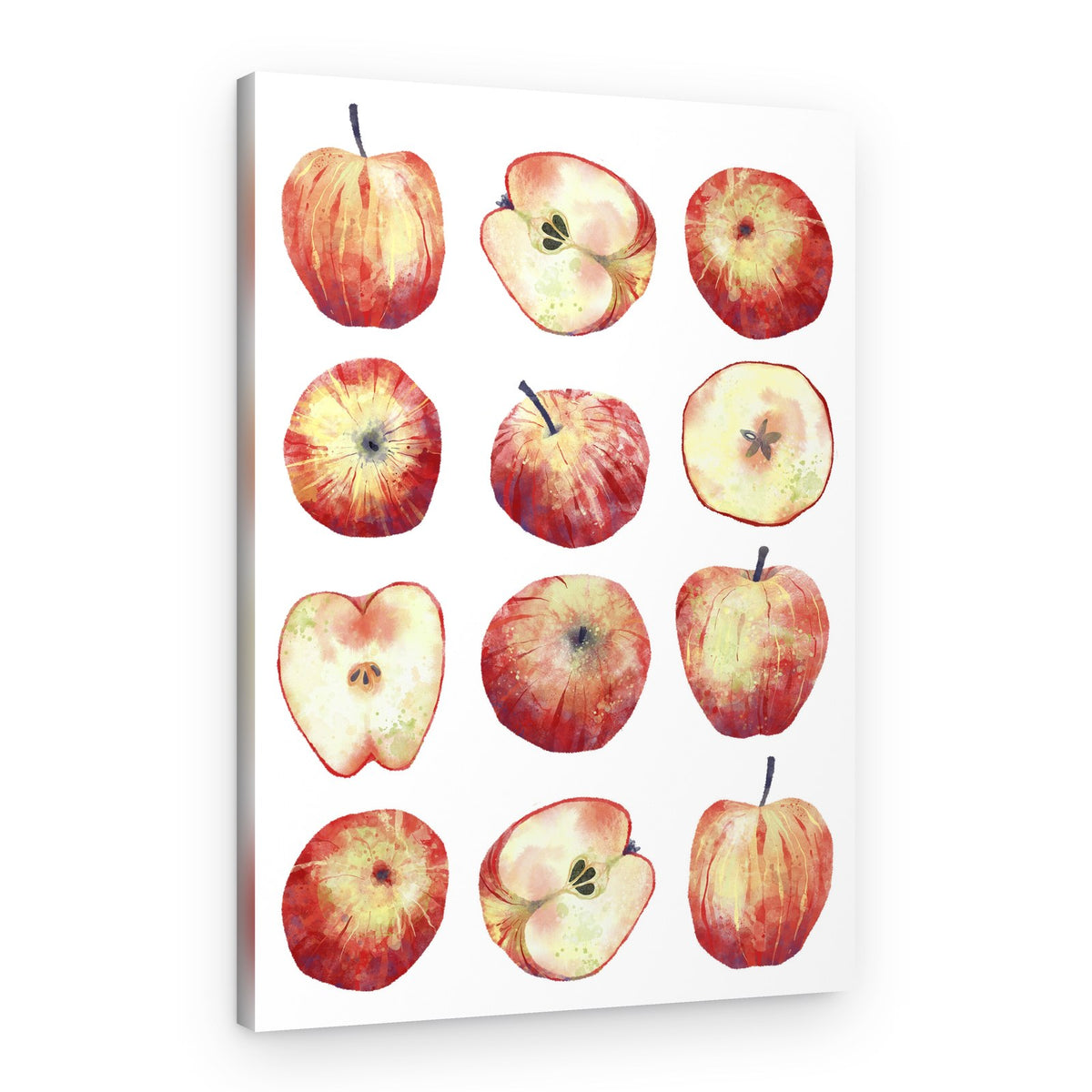 Vibrant Apple Still Life – Canvas Print