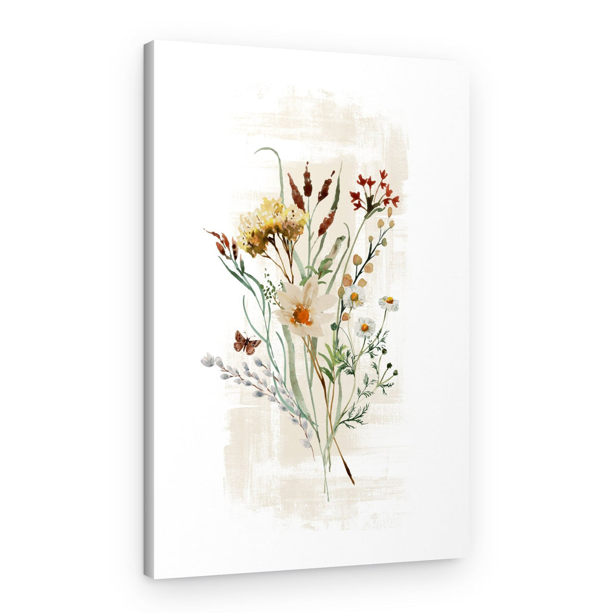 Rustic Wildflower Bouquet – Canvas Print