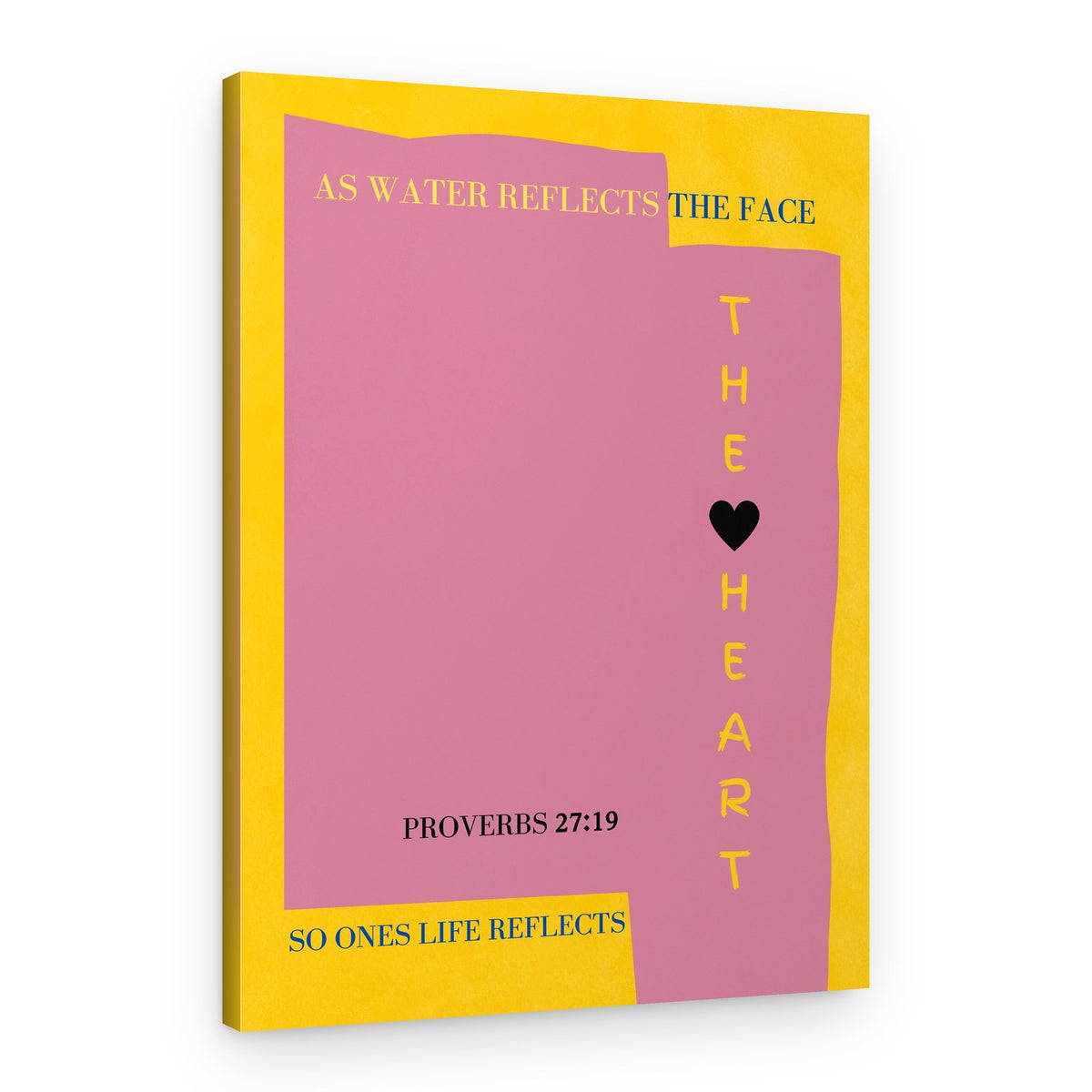 Proverbs Reflection Heart – Canvas Print