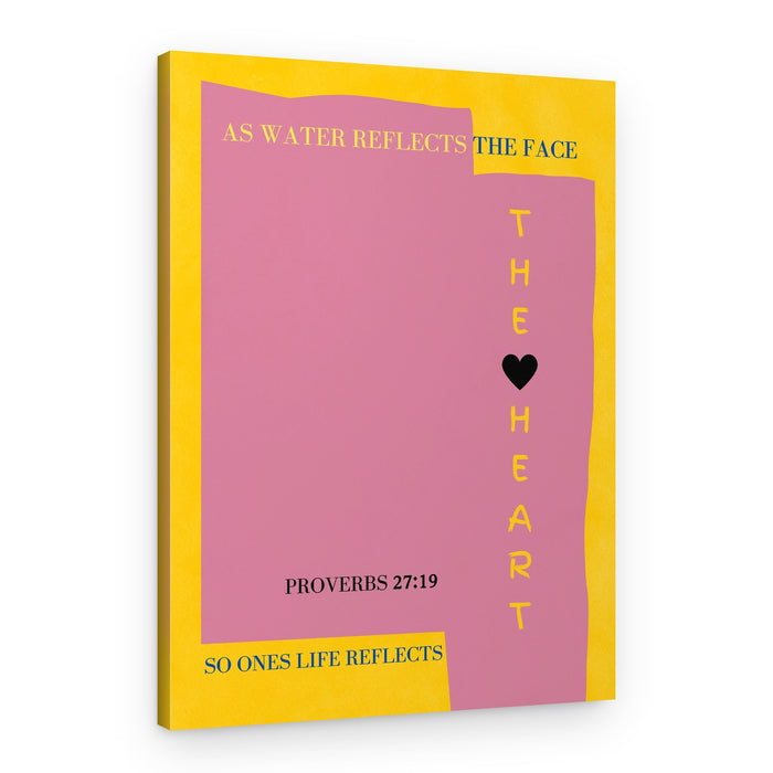 Proverbs Reflection Heart – Canvas Print