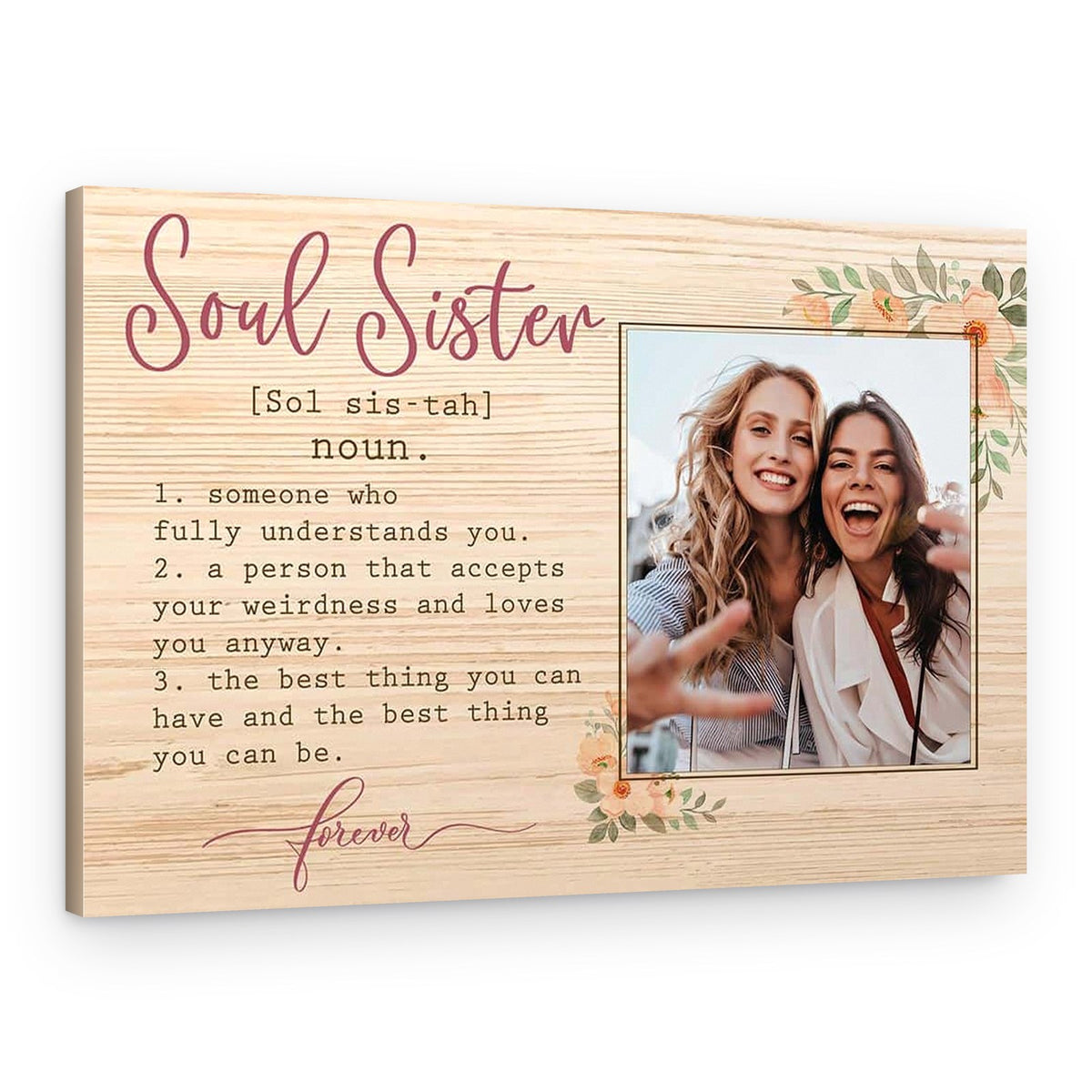 Soul Sister Definition Custom Photo Canvas Print – Canvas Print – Landscape