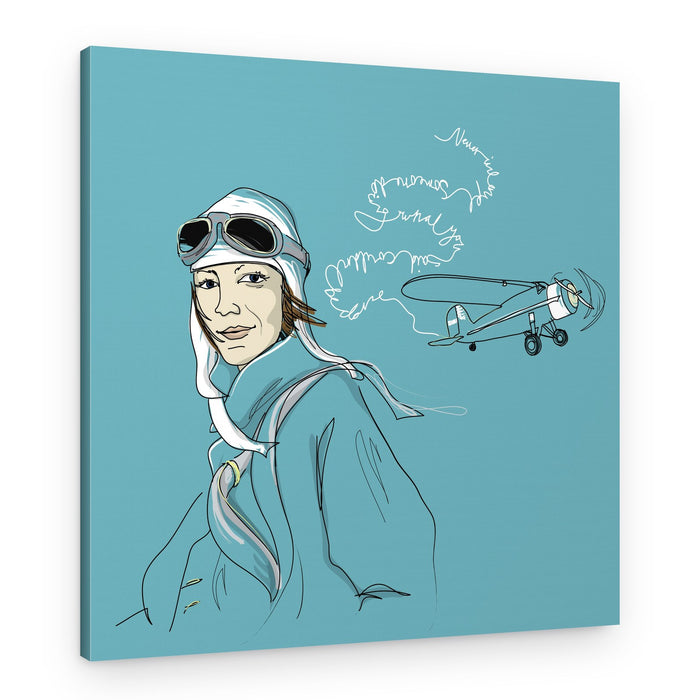 Vintage Aviator Soars – Canvas Print