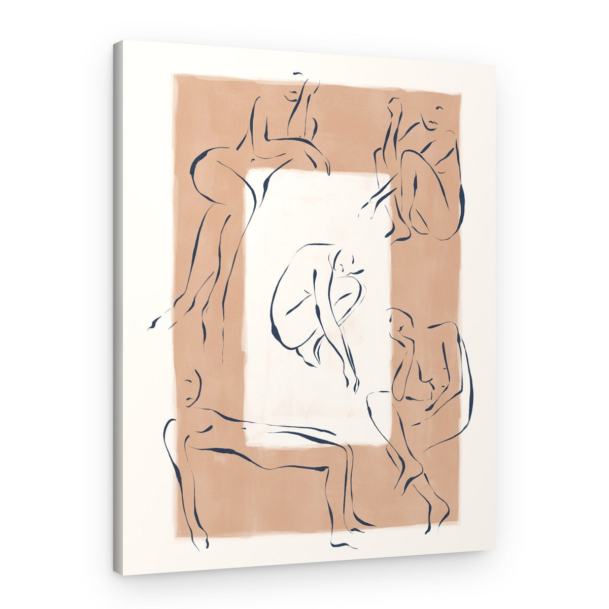 Fluid Figure Line Art – Canvas Print
