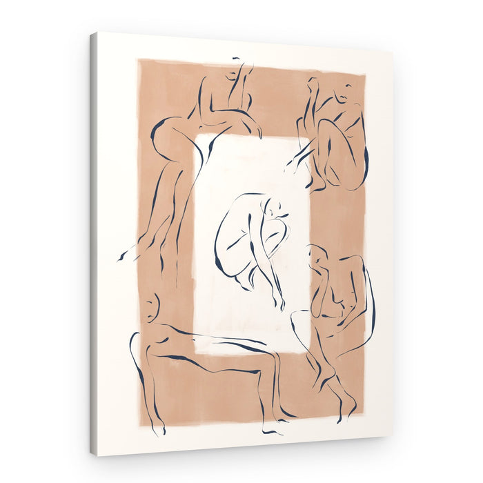 Fluid Figure Line Art – Canvas Print