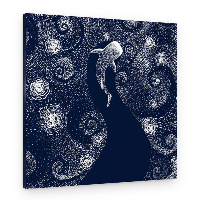 Whale Shark Starry Ocean – Canvas Print