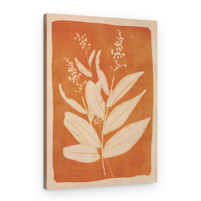 Orange Botanical Silhouettes – Canvas Print