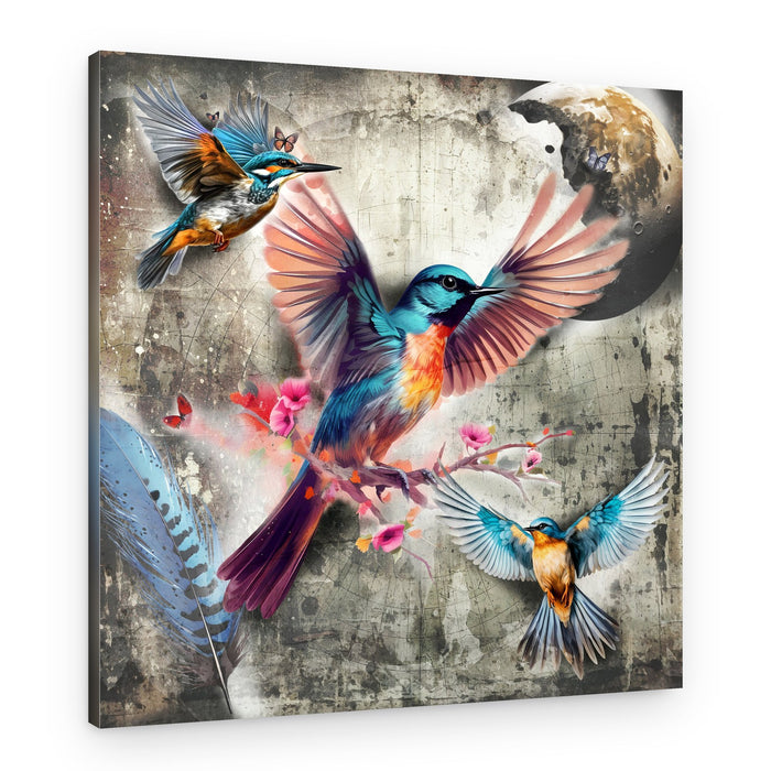 Vibrant Kingfisher Dream – Canvas Print